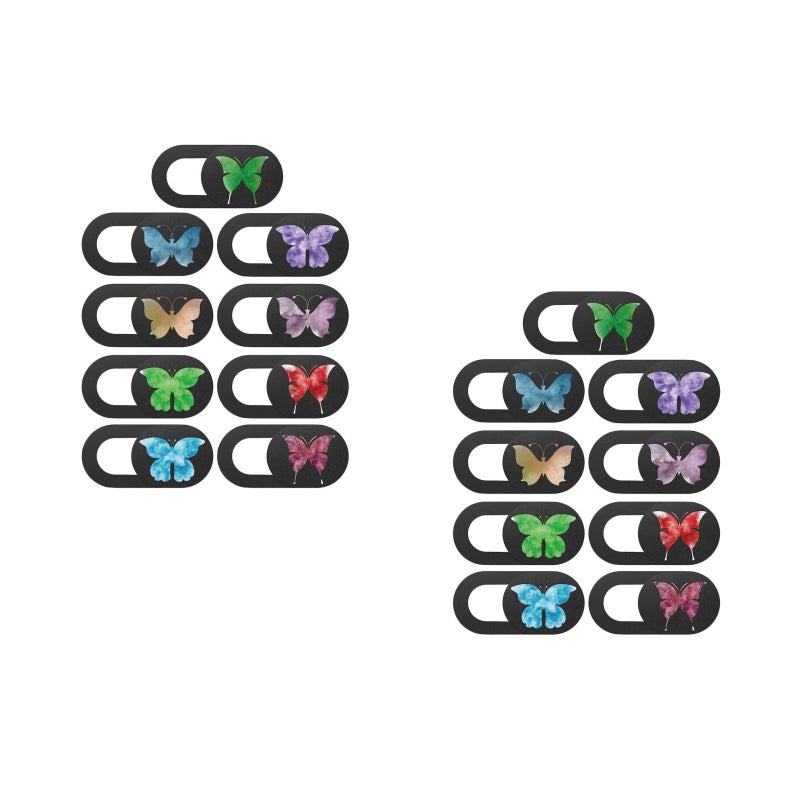 18 pcs Camera Cover Slide Pattern Privacy Webcam Cover Slide ( Assorted style) - Image 1