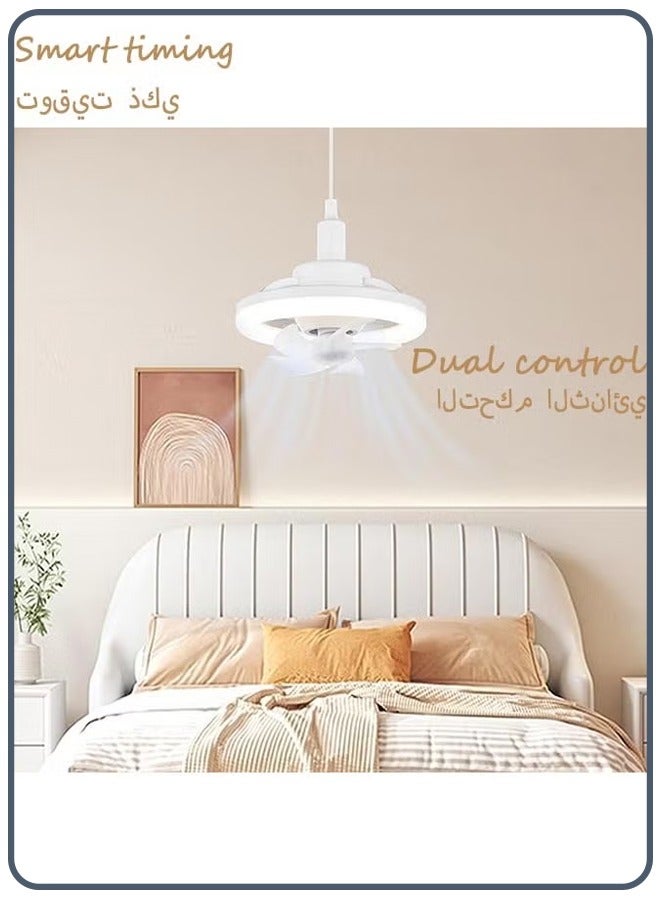 Ceiling Fan with Lights Remote LED Dimmable Mini Ceiling Fans with E27 LED Lamp 3 Wind speeds 2 Color Dimming and Timing Memory for Kids Room Living Room Bedroom  - Image 5