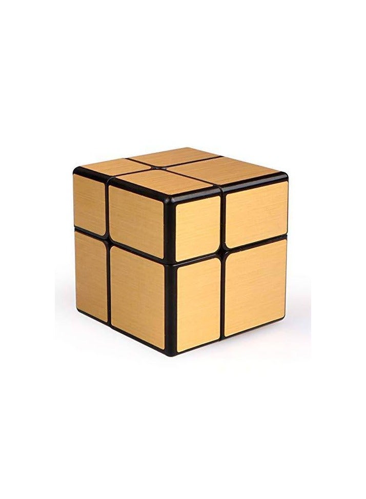 QiYi Mirror 2x2 Gold Non-Magnetic Speedcube