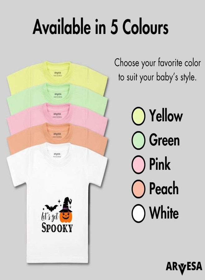 ARVESA My First Halloween TS-1142 Halloween Baby Tshirt for Kids Boys & Girls Half Sleeves Round Neck Clothes Tshirt for Kids Boys 1 Months to 6 Years Dress - Image 4