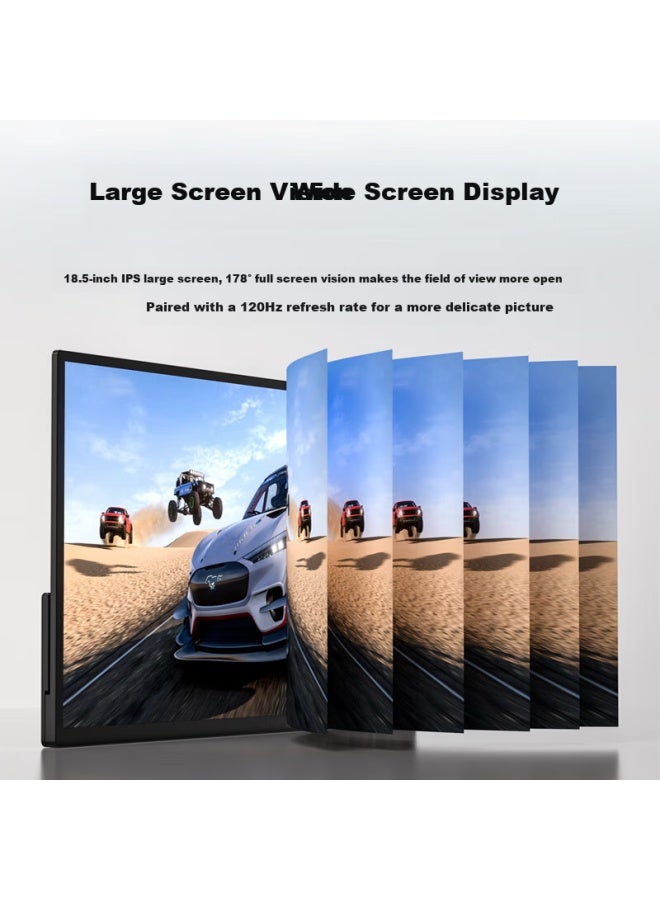 Eimio Portable Display Touchscreen, Portable Screen 18.5-inch, Computer Laptop Secondary Screen, Switch Phone Ps5 Expansion Screen, Mobile Split-screen, Touch Display Screen E18t - Image 2