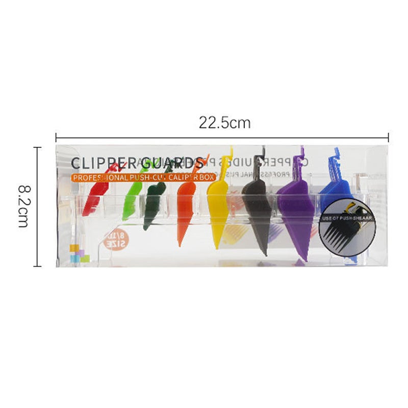 Hair Clippers Guide Combs: 8 Multicolor ABS Material - Scalp Safe Durable Easy Installation Grooming Tools for Professional At-Home Hair Cutting & Styling Experience - Image 2