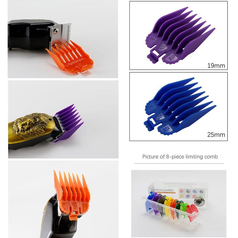Hair Clippers Guide Combs: 8 Multicolor ABS Material - Scalp Safe Durable Easy Installation Grooming Tools for Professional At-Home Hair Cutting & Styling Experience - Image 5
