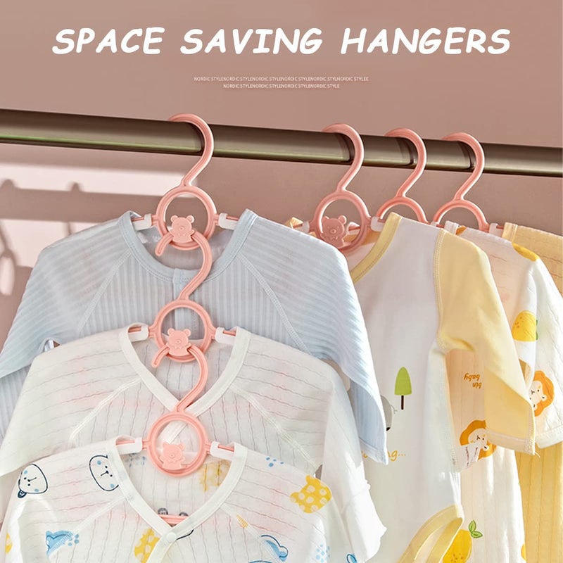 MJRASG 40 Pack Baby Hangers For Closet Plastic Kids Hangers Clothes Space Saving Hangers Non Slip Extendable Baby Hangers For Nursery Toddler Heavy Duty Clothing Hangers Bulk  Mixed Color - Image 5