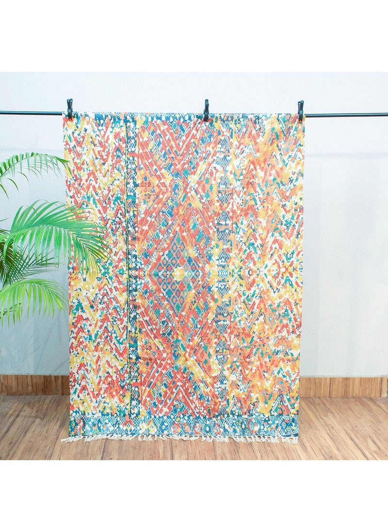 HOMADORN HOMADORN Handmade Sustainable PET Recycled Printed Modern Bohemian DhurrieRugsCarpet for Living Room Drawing RoomBedroom Bedside Runner Design 13 3 FEETX 5 FEET  - Image 2
