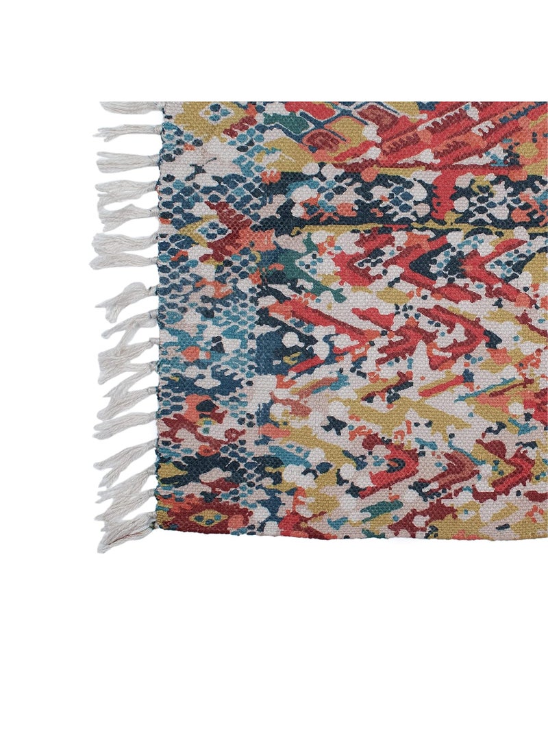 HOMADORN HOMADORN Handmade Sustainable PET Recycled Printed Modern Bohemian DhurrieRugsCarpet for Living Room Drawing RoomBedroom Bedside Runner Design 13 3 FEETX 5 FEET  - Image 4