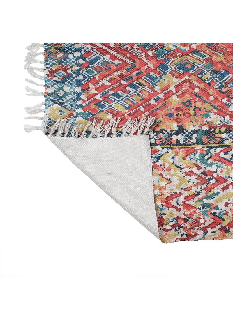 HOMADORN HOMADORN Handmade Sustainable PET Recycled Printed Modern Bohemian DhurrieRugsCarpet for Living Room Drawing RoomBedroom Bedside Runner Design 13 3 FEETX 5 FEET  - Image 5