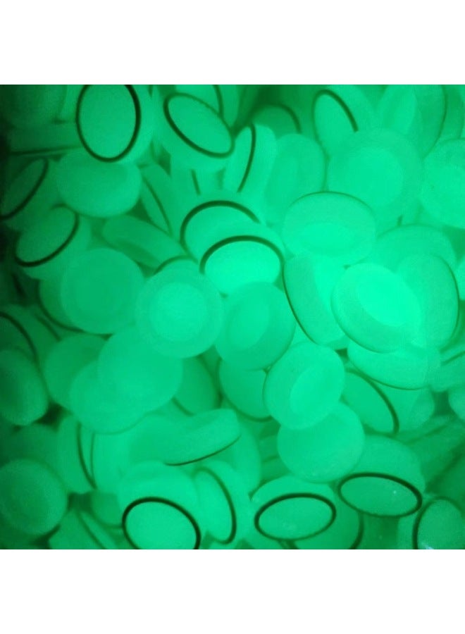 Nintendo Switch Joy-Con Hat Lite Host Fluorescent Creative Dual-color Silicone Cap Gamepad Button Cover Switch Accessories-Product Color:Green Circle On White Background (with Luminous Light) 1 Capsule  - Image 4
