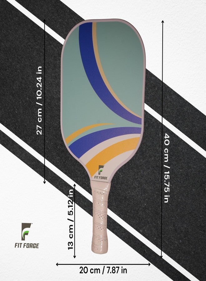 FIT FORGE Pickleball Paddle Set - 2 Fiberglass Paddles (1.5 Cm), 4 Pickleballs, Dual Paddle Cover Bag & Cushioned Comfort Grip - Durable Outdoor Game, Blue Shade - Image 5