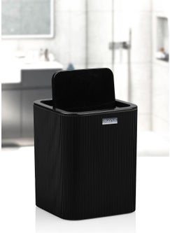 ‎okyanus Home Ocean Home Mina Black Striped Square Dustbin  - Image 2
