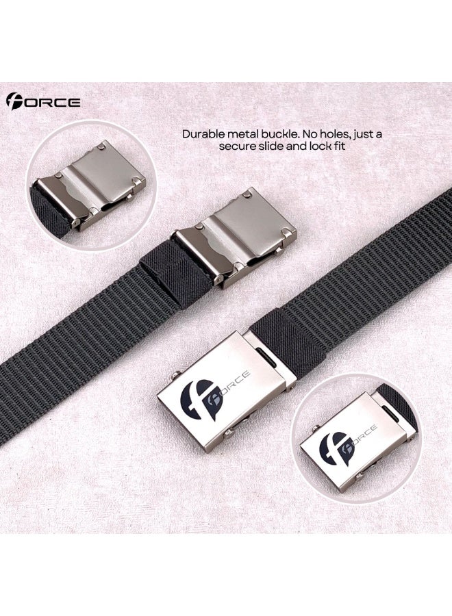 فورس حزام أمني للرجال والنساء – حزام ويب نايلون ثقيل مع إبزيم معدني رولر لوك – حزام تكتيكي قابل للتعديل لحراس الأمن، ضباط الشرطة، موظفي المطار، السفر، المشي الجبلي والجولف - Image 4
