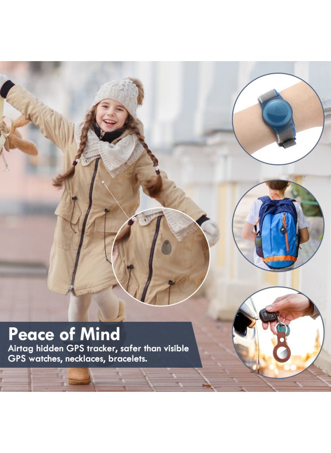 Generic - Suitable For Apple Airtag Protective Case Locator Anti-loss Device Children And Elderly For Apple Global Tracker Protective Case-Color:Blue - Image 1