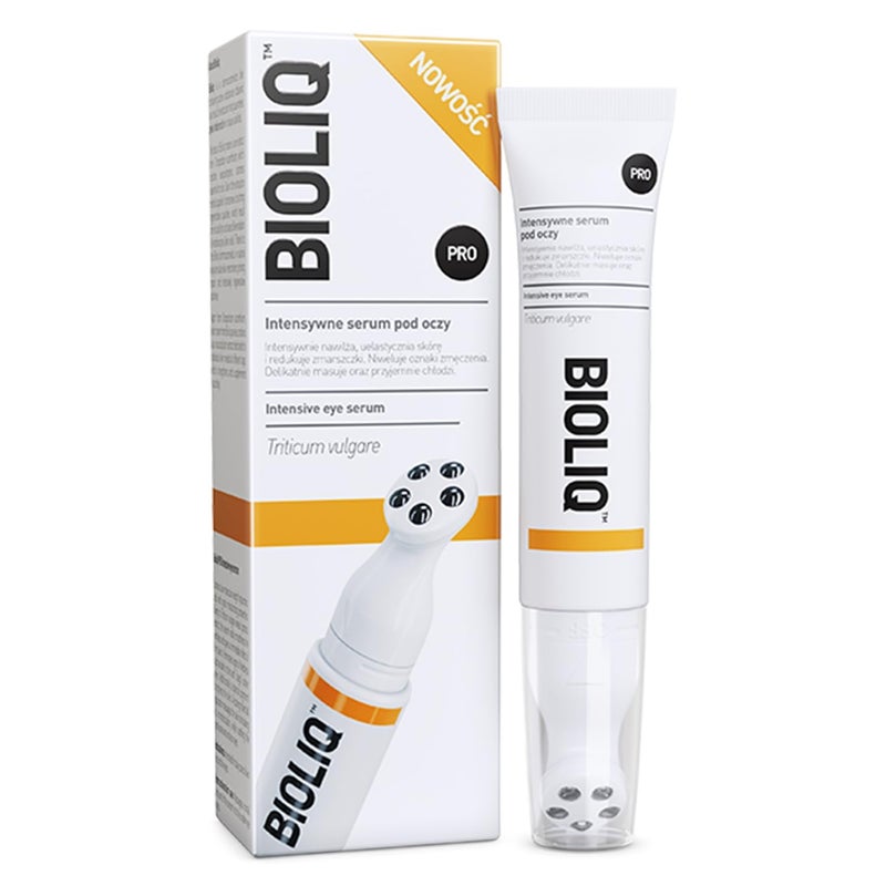 Bioliq Pro Intensive Eye Serum Hyaluronic Acid for Moisturizing Wheat Sprout Extract for Wrinkle Smoothing Dark Circle Cooling Roller 15 ml