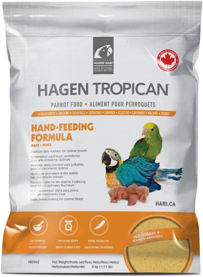 Hari Tropican Baby Bird Food, Parrot Food, Complete Nutrition Diet, Hand-Feeding Formula, 11 lb Bag - Image 1