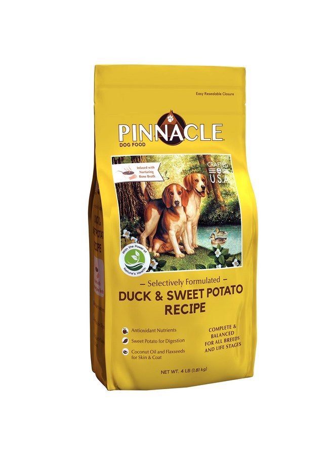 بيناكل طعام الكلاب الجاف من بيناكل بيت بنكهة البط والبطاطا الحلوة، 4 أرطال، مملوء بالمرق - Image 1