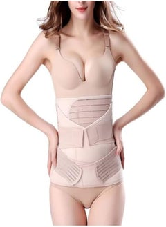 Generic Recovery Belt Waist Belly Band 3 in 1 Postpartum Support Belt Pelvic Belly Wrap Body Shaper Corrector (XXXL) 