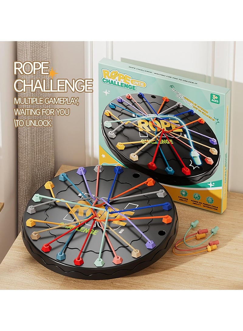 general Rope Untangling Puzzle Game Educational Strategy Board Game for Children and Adults Multi-Level Challenge Family Travel Party Game Gift Suitable for All Ages - Image 2