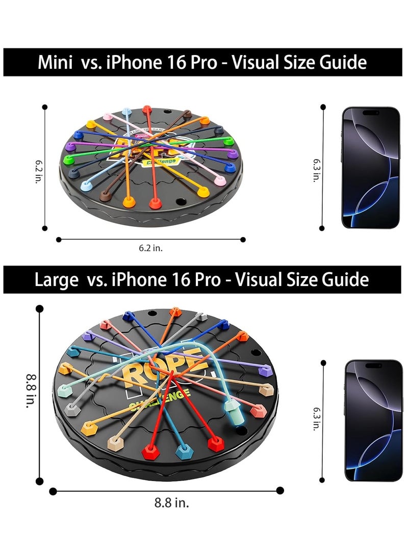 general Rope Untangling Puzzle Game Educational Strategy Board Game for Children and Adults Multi-Level Challenge Family Travel Party Game Gift Suitable for All Ages - Image 4