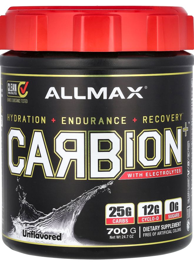 Allmax CARBION+™ مع الإلكتروليتات بدون نكهة 24.7 أونصة (700 جرام)