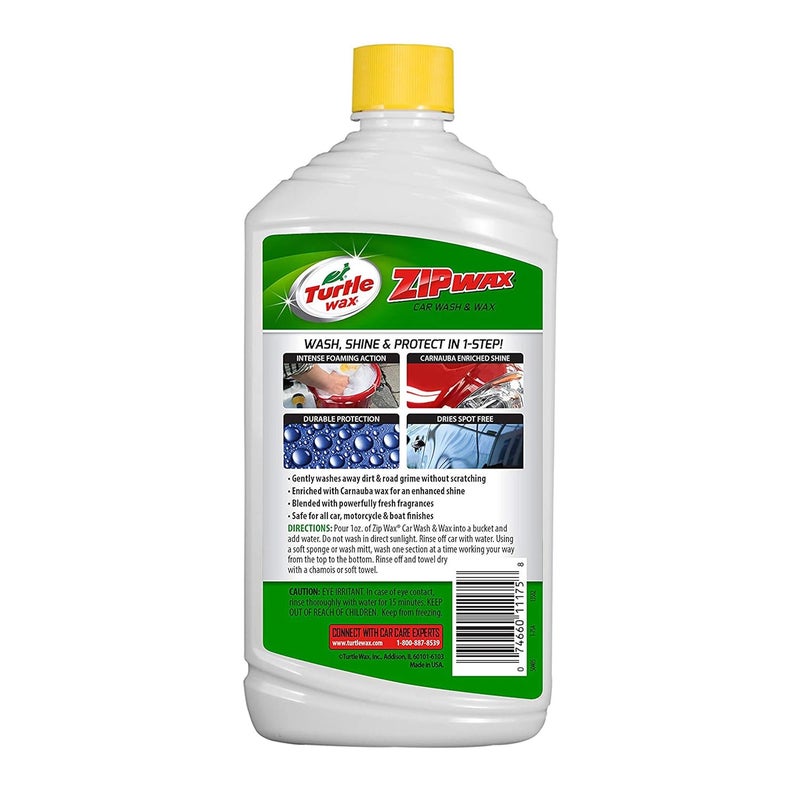TurtleWax Turtle Wax Zip Wax Car Wash and Wax 473 Ml | Shampoo | Dirt and Grime Remover - Image 2
