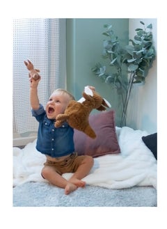 Les Deglingos Allezou Kangaroo Mom & Baby Plush Toy - Brown Sugar, Soft Corduroy, Eco-Friendly, Perfect for Babies & Toddlers  - Image 3