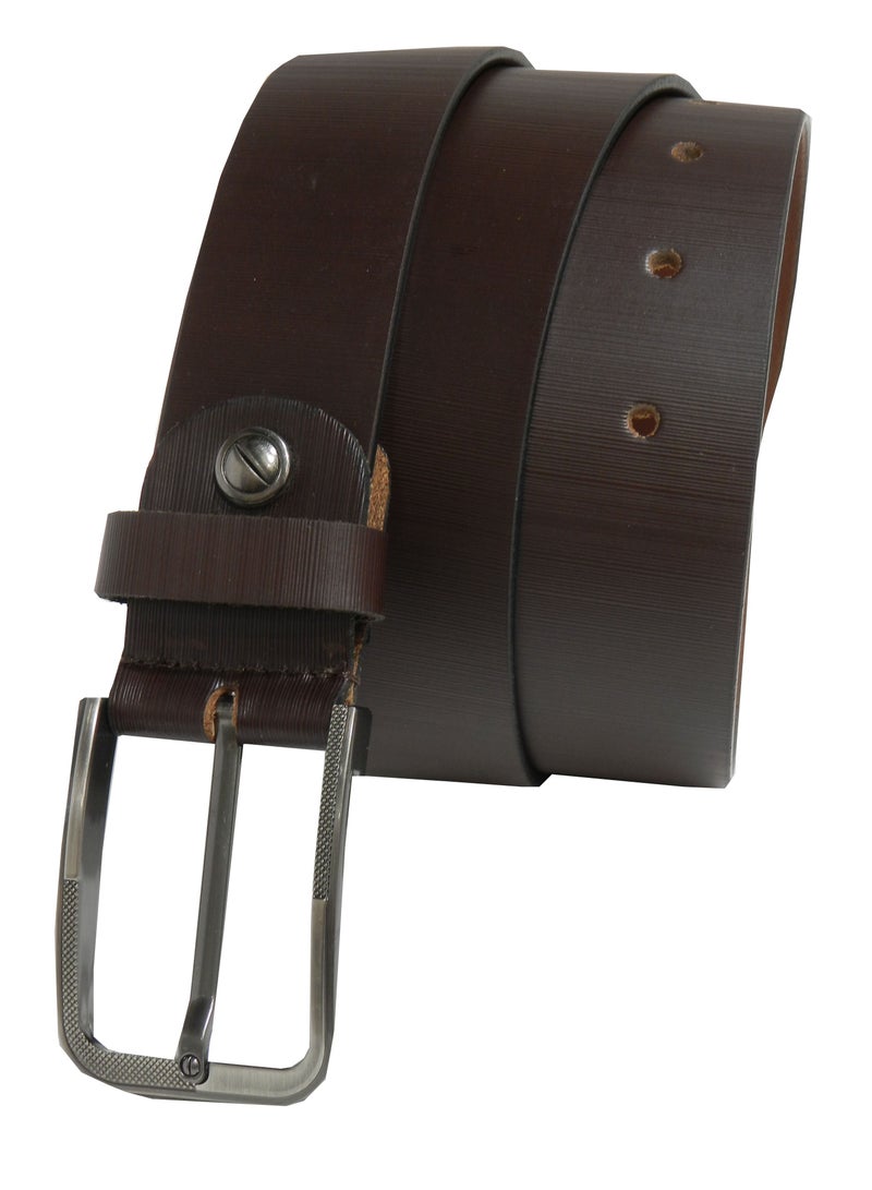 LAVERI LEATHER GENUINE LEATHER 35MM FORMAL AND CASUAL BROWN BELT FOR MENS - Image 2