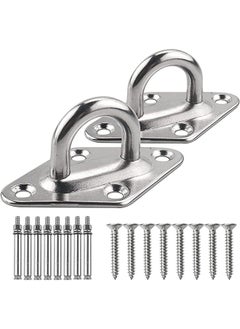 MVAQKLM  1000lb Capacity Hammock Hanging kit,Hammock Hooks Heavy Duty with Screw Bolts,Stainless Steel Hammock Wall Hooks for Wall/Ceiling Mount,Indoor Outdoor Wall Mount Kit for Swing Chairs Hanging  - Image 1