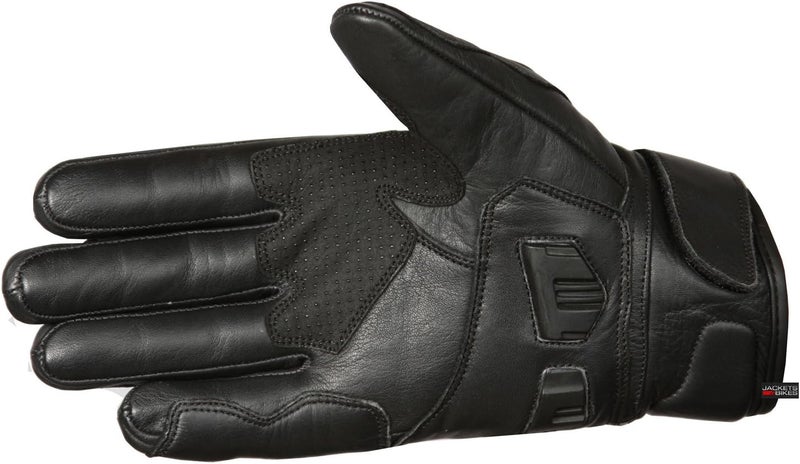 Jackets 4 Bikes Men's Premium Leather Motorcycle Cruising Street Palm Sliders Biker Gloves - Image 3