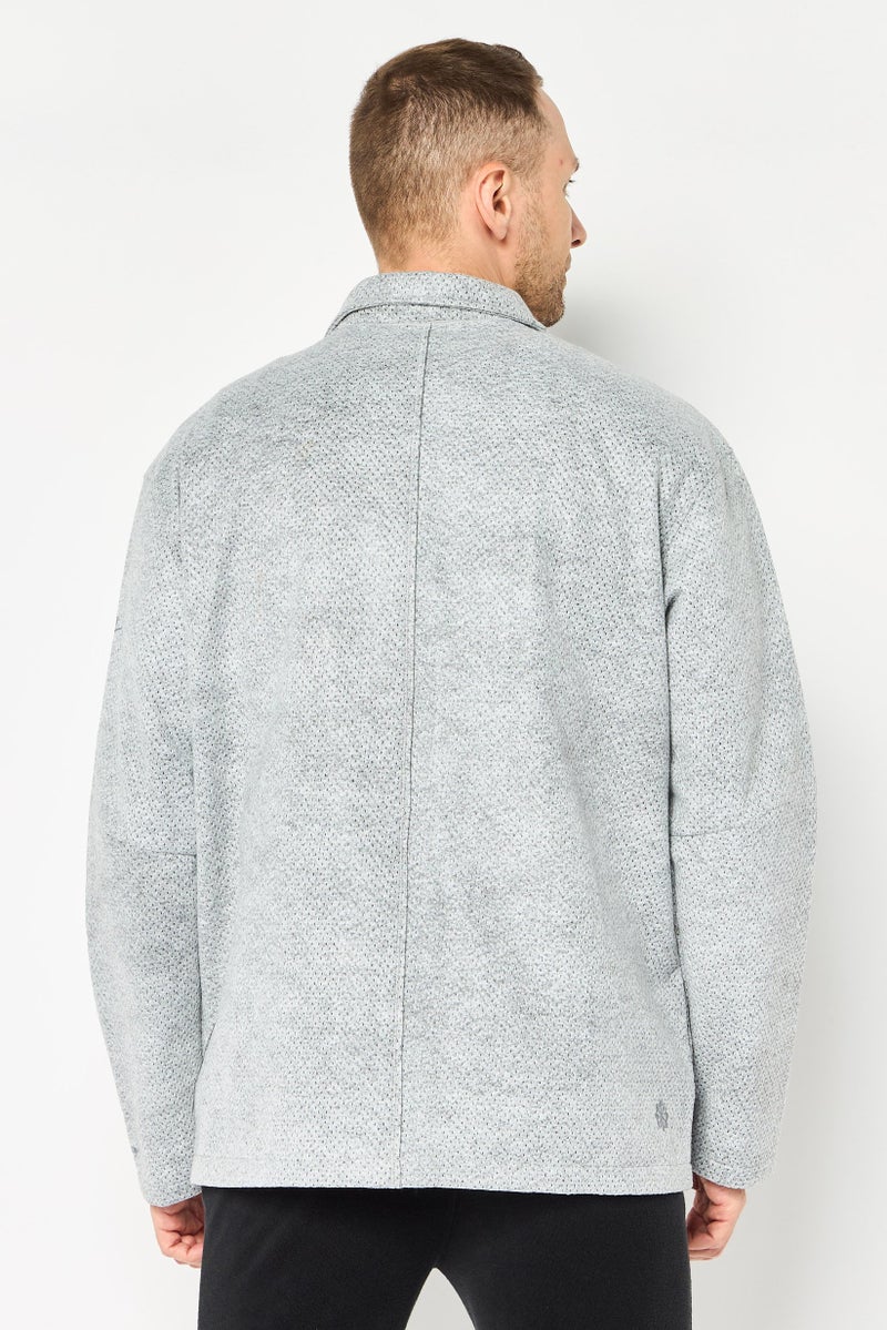 Nike جاكيت خارجي طويل الأكمام للرجال بتقنية ثيرما فيت، رمادي - Image 3