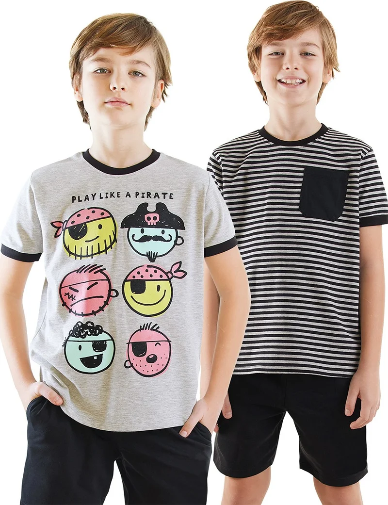 Denokids Pirate Boy 2 Pack T-shirt