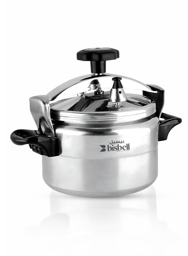 Bisbell 7L Aluminium Alloy Pressure Cooker With Multi-Safety Device, Three-Ply Compacting Welding Base, Heat Resistant Bakelite Handles, Premium 3030 Aluminium - Image 1