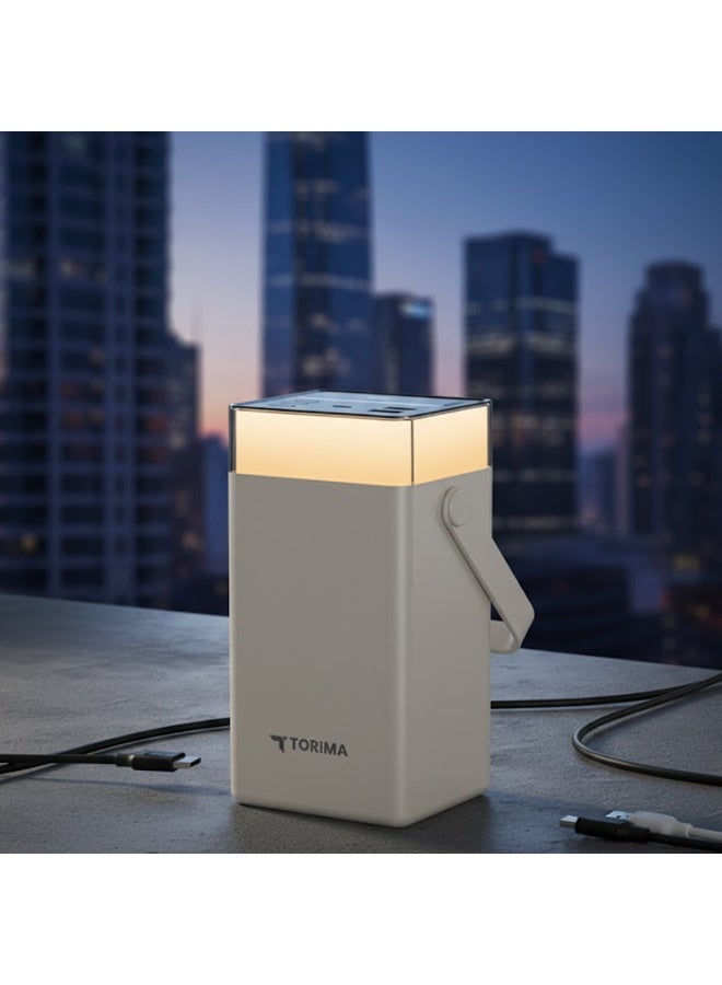Torima بنك طاقة توريما TRM-1061 بسعة 60000 مللي أمبير - سعة فائقة، شحن سريع، محمول، أبيض - Image 3