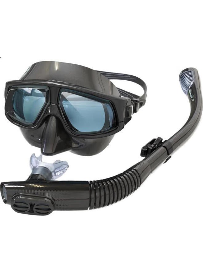 Watertime/Shuichuan Diving Mask, Snorkeling Set, Complete Dry Snorkeling System, Myopia Swimming Diving Mask, 150 Degrees - Image 1