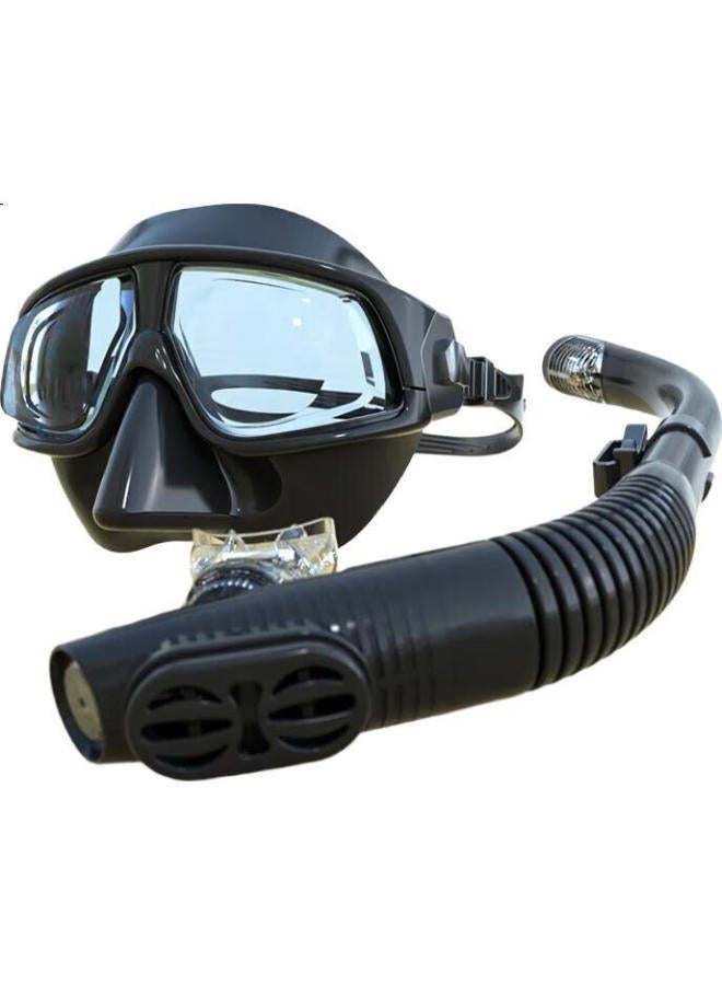 Watertime/Shuichuan Diving Mask, Snorkeling Set, Complete Dry Snorkeling System, Myopia Swimming Diving Mask, 150 Degrees - Image 2