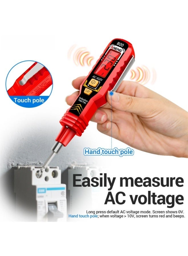 ANENG B20 Dual-Head Screwdriver with Smart Recognition, 11V~450V AC Voltage Detection, Slotted/Cross Digital Meter Tester  Pen - Image 5