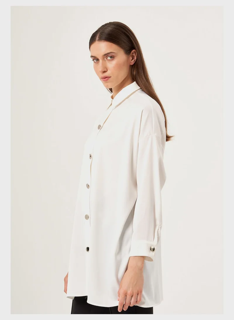 MIZALLE Button Down Shirt
