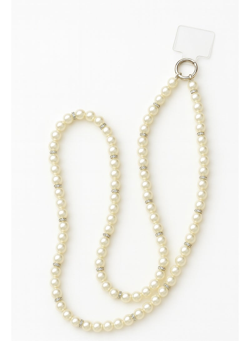 سلسلة موبايل لؤلؤ فاخرة – جذابة وأنيقة – مضادة للانزلاق – مناسبة لجميع الهواتف – تصميم راقي