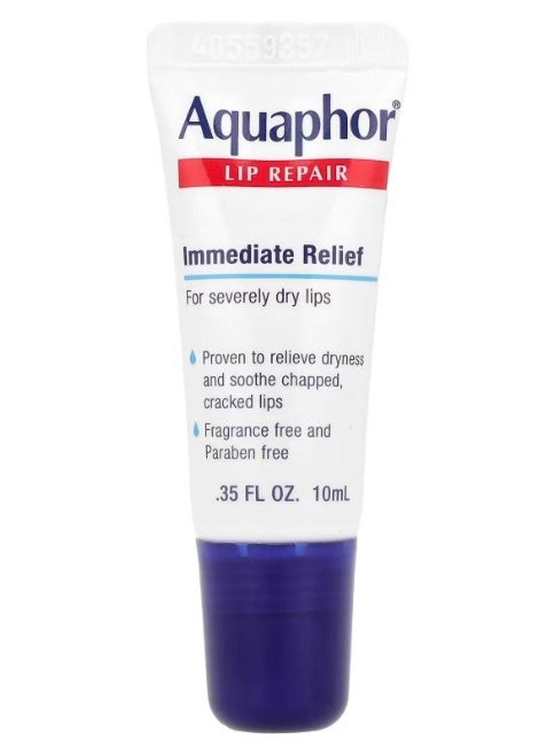 Aquaphor, Lip Repair, Immediate Relief, Fragrance Free, 0.35 fl oz (10 ml) - Image 1