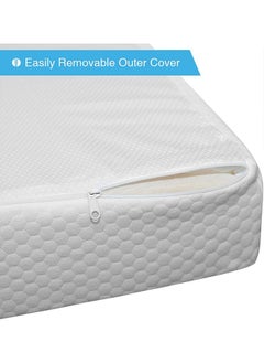 VTERLY Cot Mattresses, 130 x 70cm Crib Mattress with Extra Thick 8 cm Memory Foam & Removable Washable Cover, Breathable, Anti Allergenic and Water Resistant Toddler Bed Mattress  - Image 5