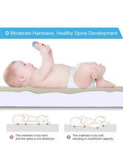 VTERLY Cot Mattresses, 130 x 70cm Crib Mattress with Extra Thick 8 cm Memory Foam & Removable Washable Cover, Breathable, Anti Allergenic and Water Resistant Toddler Bed Mattress  - Image 3