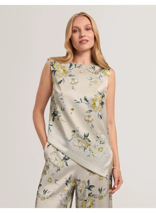 تيد بيكر Floral Printed Reversible Top