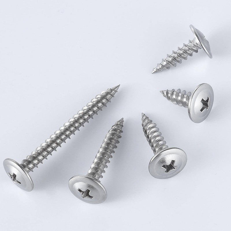 Wensilon (250 pcs)#8Ã—1" Phillips Truss Head Wood Screws Stainless Steel 410 Quick Metal Self Tapping - Image 3