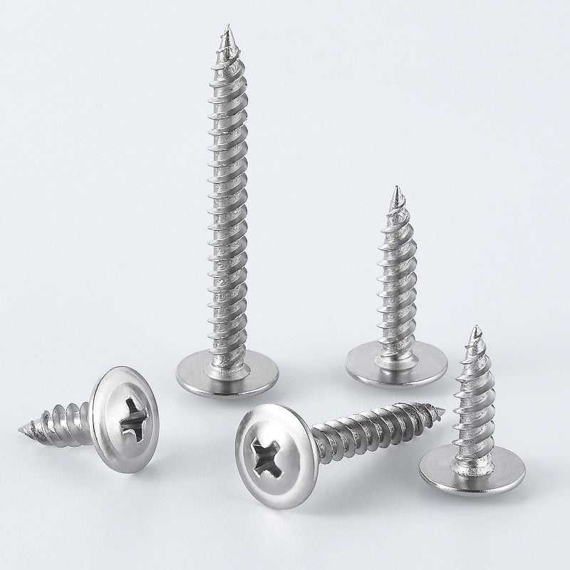 Wensilon (250 pcs)#8Ã—1" Phillips Truss Head Wood Screws Stainless Steel 410 Quick Metal Self Tapping - Image 4