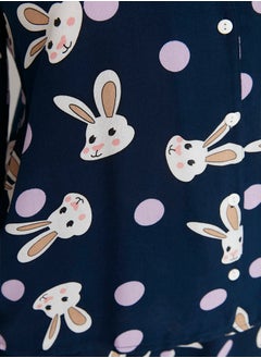 trendyol Pajama Set - Navy blue - Animal Pattern  - Image 4