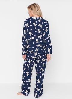 trendyol Pajama Set - Navy blue - Animal Pattern  - Image 5