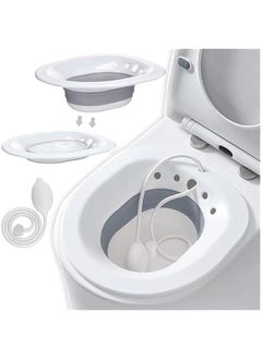 TRASSLE Foldable Sitz Bath for Toilet,Seat Sitz Bath Basin for Pregnant Women,Hemorrhoids,Elderly,Fits Universal Toilets and Commode Chair  - Image 1