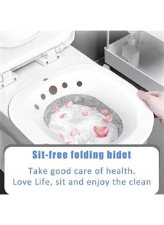 TRASSLE Foldable Sitz Bath for Toilet,Seat Sitz Bath Basin for Pregnant Women,Hemorrhoids,Elderly,Fits Universal Toilets and Commode Chair  - Image 2