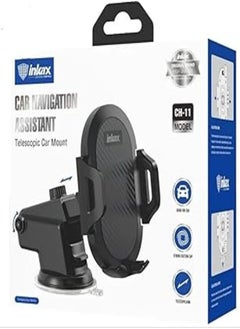 Inkax Car Phone Holder Auto Travel Assistant Telescopic Car Mount Telescopic Arm Inkax ch-11, Black 