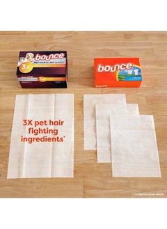 Bounce Pet Hair and Lint Guard Mega Dryer Sheets with 3X Pet Hair Fighters, Fresh Scent, 130 Count (Packaging May Vary)  - Image 3