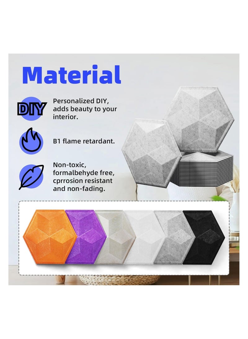 SYOSI 12 PCS Self-adhesive Acoustic Foam Panels, 14"x13"x 0.4" Soundproof Wall Panels, Wall Decoration, Sound Absorbing Panel, High-Density Sound Dampening Wall Panels, Acoustic Treatment Panel for Studio - Image 5